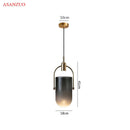 GobekUsa Gradient Glass Pendant Light: Modern Nordic Hanging Fixture for Bedside Living Dining Decor