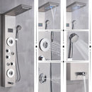 GobekUsa LED Rainfall Shower Panel System with Temperature Screen & Massage SPA