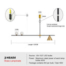 GobekUsa Glass Chandelier Pendant Light for Dining Room Kitchen Fixtures