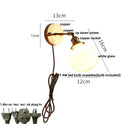 GobekUsa Glass Rotate Copper Wall Sconce | Pull Chain Switch LED Light Fixture