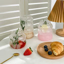 GobekUsa 650ml Latte Ribbed Cocktail Glass Set, Nordic Style Phnom Penh Water Juice Cup