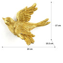 GobekUsa Golden Bird & Butterfly Resin Wall Decoration Statues