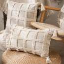 GobekUsa Candy Boho Tufted Round Lumbar Pillow Cover Set