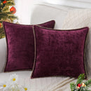 GobekUsa Blue Chenille Cushion Covers 18x18 Luxury Throw Pillow Cover for Home Decor