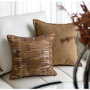 GobekUsa Luxe Jacquard Cushion Covers - Brown Gold Coffee Color - 45x45cm
