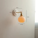 GobekUsa Ceramic LED Wall Light with Knob Switch, Nordic Modern Design for Bedroom and Bathroom