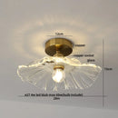 GobekUsa Copper Canopy LED Ceiling Lamp Modern Nordic Flower Acrylic Light Fixtures
