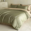 GobekUsa Cotton Solid Color Bedding Set, Premium Quality Embroidery Quilt Cover, Single Bed.