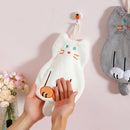 GobekUsa Coral Plush Cat Microfiber Hand Towel: Cute Quick-Drying Kitchen Bathroom Accessory
