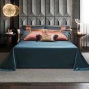 GobekUsa Luxe Gold Embroidery Palace Style Bedding Set - Duvet, Sheet, Pillowcases