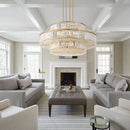 GobekUsa Crystal Round Pendant Lights: Luxury Nordic Living Room Decoration