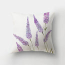 GobekUsa Deer Animal Short Plush Pillowcase with Natural Leaves and Flowers