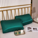 GobekUsa Imitation Silk Elastic Band Pillowcase Queen King Size Smooth Satin Luxury Bedding