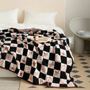 GobekUsa Kawaii Bee Pattern Cozy Blanket - Super Soft White Spot Edge Design