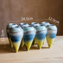 GobekUsa Abstract Tooth Ceramic Flower Pot Hanging Vase for Artistic Home Decor