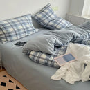GobekUsa Japanese Style Cotton Printed 4Pcs Bedding Set with Double-Sided Design