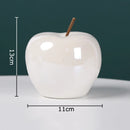 GobekUsa Glowing Ceramic Apple Room Decor Sculpture with LED Light Display.