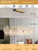 GobekUsa Glass Dining Room Chandelier: Retro French Style for Living & Master Bedroom