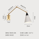 GobekUsa Gold Lustre Copper Swing Arm Wall Lamp LED E27 for Villa Bedroom Study