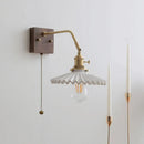 GobekUsa Ceramic LED Wall Sconce Pull Chain Switch Mirror Light Fixtures