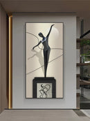 Abstract Figure Luminous Canvas Painting Wall Lamps by GobekUsa