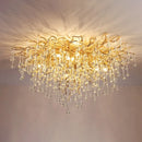 GobekUsa Golden Chandelier Modern Luxury LED Glossy Ceiling Lamp