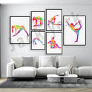 GobekUsa Dance King Yoga Print Women Dance Asana Pose Zen Pilates Art Deco Gift