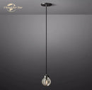 GobekUsa Crystal Pearl LED Chandelier for Bedroom Dining Kitchen - Modern Small Hanging Pendant Light Fixtures