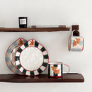 GobekUsa Kawaii Animal Ceramic Drinkware Set: Coffee Cup, Dessert Plate, Cute Dog Mug