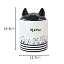 GobekUsa Black Cat Ceramic Jewelry Box Cosmetic Jar Aroma Can Candy Pots
