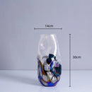 GobekUsa Gradient Glass Vase for Home Decor and Floral Arrangements