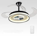 GobekUsa Invisible LED Chandelier Ceiling Fan: Modern Resin Décor, Circular Design, Hotel Living Room
