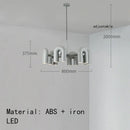 GobekUsa Art Deco Metal Chandelier in Black, Orange, and Gray - Adjustable Cord - Dining Room, Foyer, Bedroom Lighting