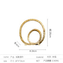 GobekUsa Golden Circle Hollowed-out Ornaments: Home Decor Figurines