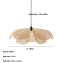 GobekUsa Japanese Wicker Petal Chandelier for Tea House Dining, Parlor, Restaurant