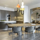 GobekUsa Candy Glass Ceiling Hanging Chandelier for Loft Living Room