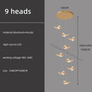 GobekUsa Butterfly Chandelier Staircase Suspended Loft Pendant Light for Living Room & Hallway