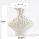 GobekUsa Frosted Ceramic Vase Artificial Floral Decor Desk Decoration Modern Flower Arrangement