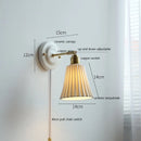 GobekUsa Ceramic LED Wall Light with Copper Arm Socket for Bedroom Living Room