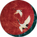 GobekUsa Japanese Cranes Soft Plush Carpet - Luxury Home Decor