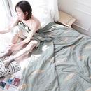 GobekUsa Kawaii Fish Cotton Gauze Blanket