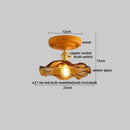GobekUsa Brass Glass Ceiling Lamp Modern LED Light Fixture - Elegant Home Decor