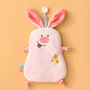GobekUsa Cartoon Animal Bathing Hand Towel for Kids - Soft, Absorbent Coral Velvet