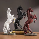 GobekUsa Horse Statue: Morden Art Resin Figurine for Home/Office Decor, 36cm Sculpture Shelf Ornament