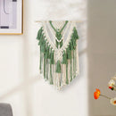 GobekUsa Green Macrame Tassel Stick Wall Hanging for Home Decoration
