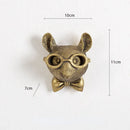 GobekUsa Golden Deer Head Wall Hook: Antique Bronze Resin Animal Pendant for Stylish Wall Decor