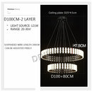 GobekUsa Lstre Modern Circle Chandelier for Bright 360° Lighting in Living Room, Bedroom, Kitchen