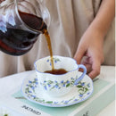 GobekUsa Bone China Coffee Cup and Saucer Set for Home and Office
