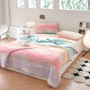GobekUsa Cool Summer Blanket Set with Latex Bed Mat - Lightweight Breathable Comforter Bedding