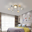 GobekUsa Art Deco Planet Ball Pendant Lamp Gold Metal G9 Bulb - Elegant Hanging Light Fixtures